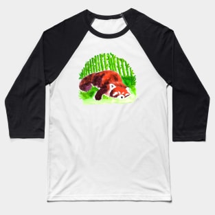 Sleeping Red Panda Baseball T-Shirt